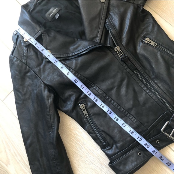 Mackage Exclusively for Aritzia Black Genuine Leather Biker Jacket - Picture 6 of 16